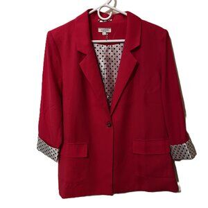 NEW/No Tags} Andree By Unit Pink Polka Dot Blazer / Size - L